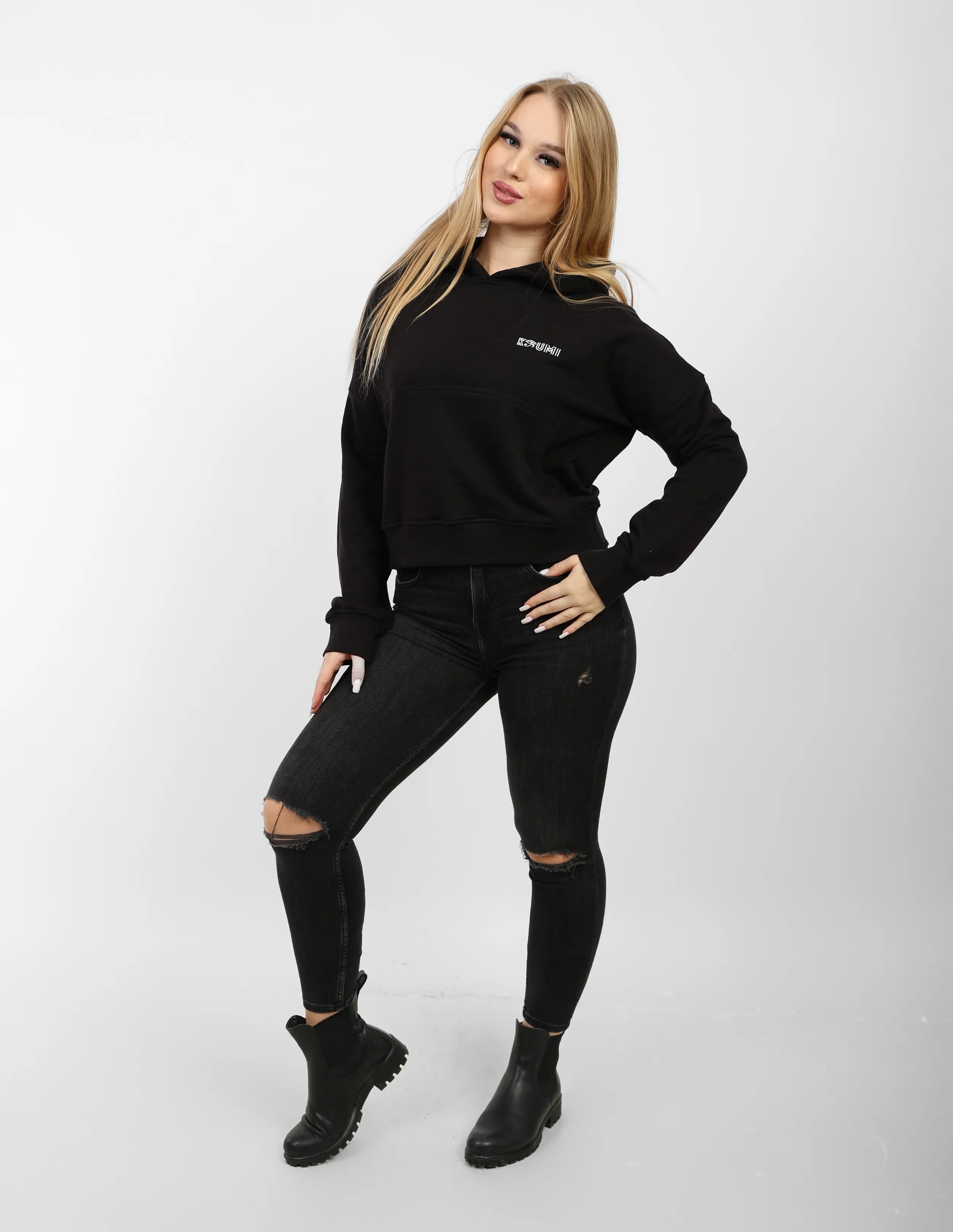 Premium Egyptian Cotton Crop Hoodie