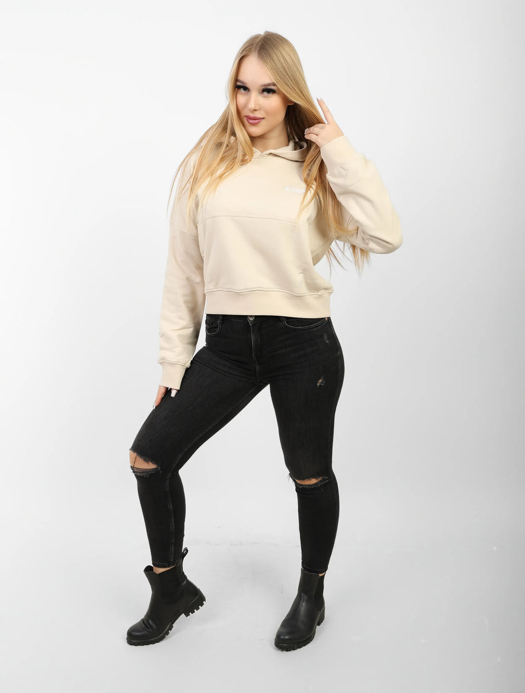 Premium Egyptian Cotton Crop Hoodie