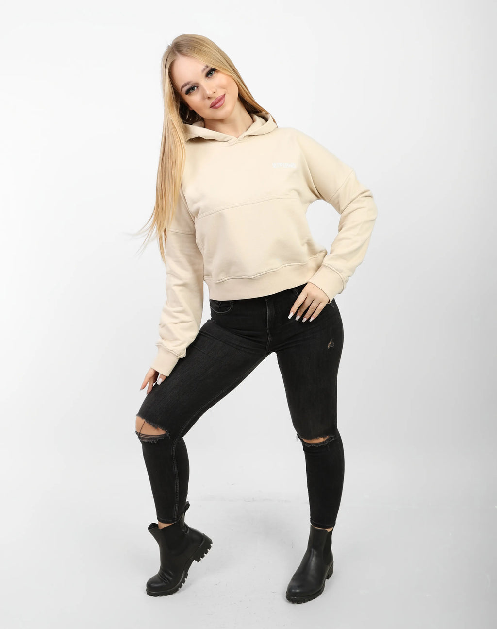 Premium Egyptian Cotton Crop Hoodie