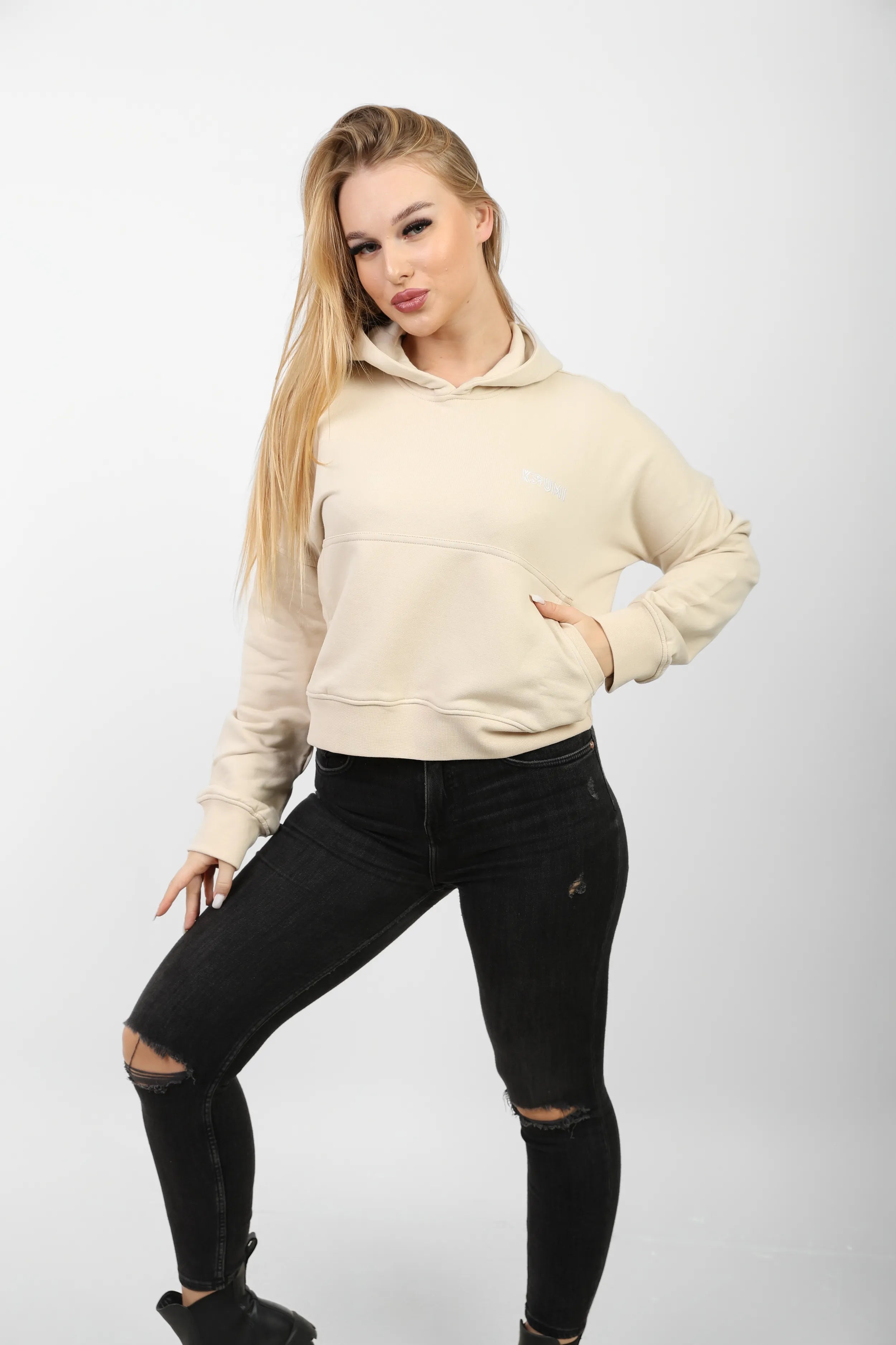 Premium Egyptian Cotton Crop Hoodie