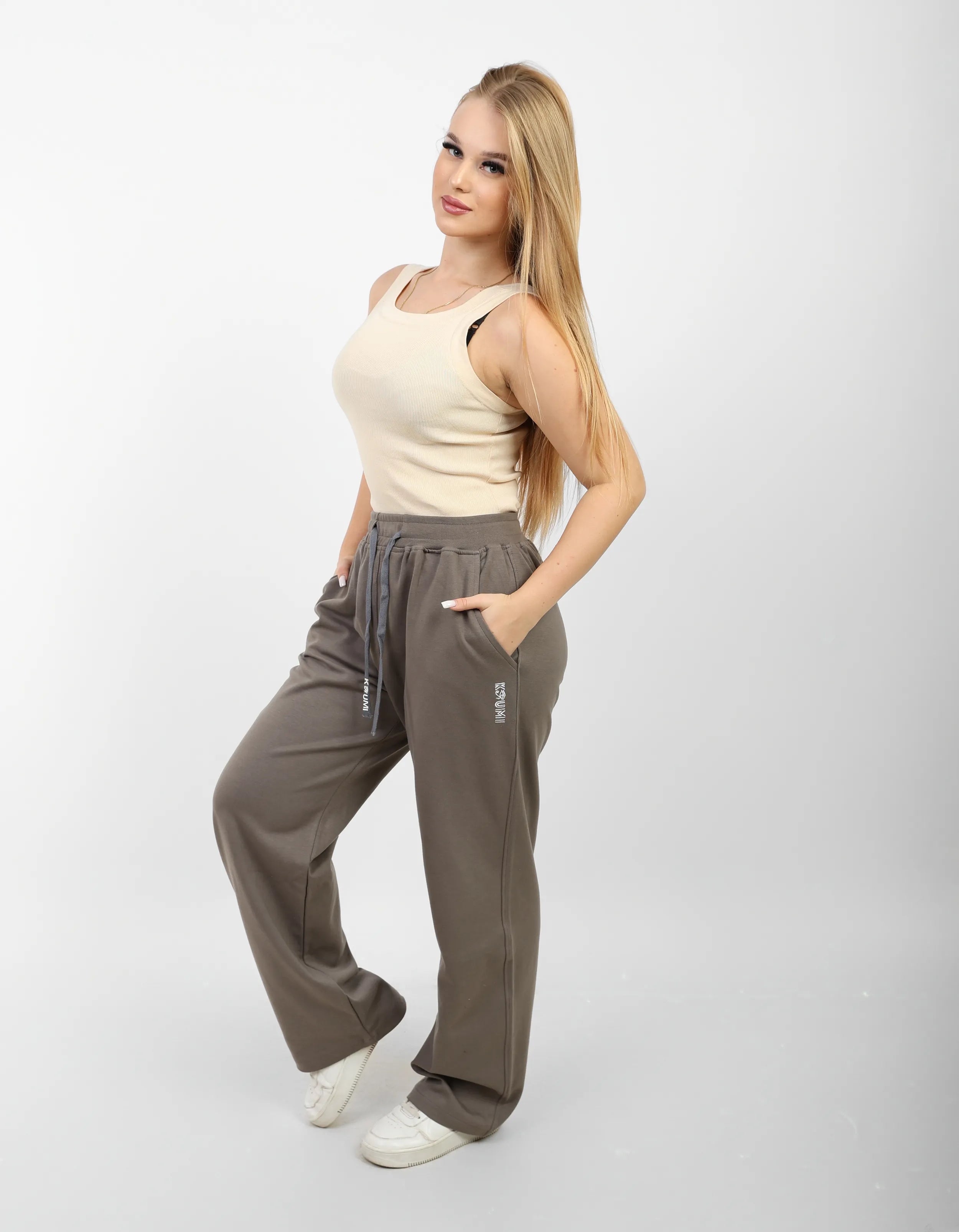 Egyptian Cotton Wide-Leg Pants