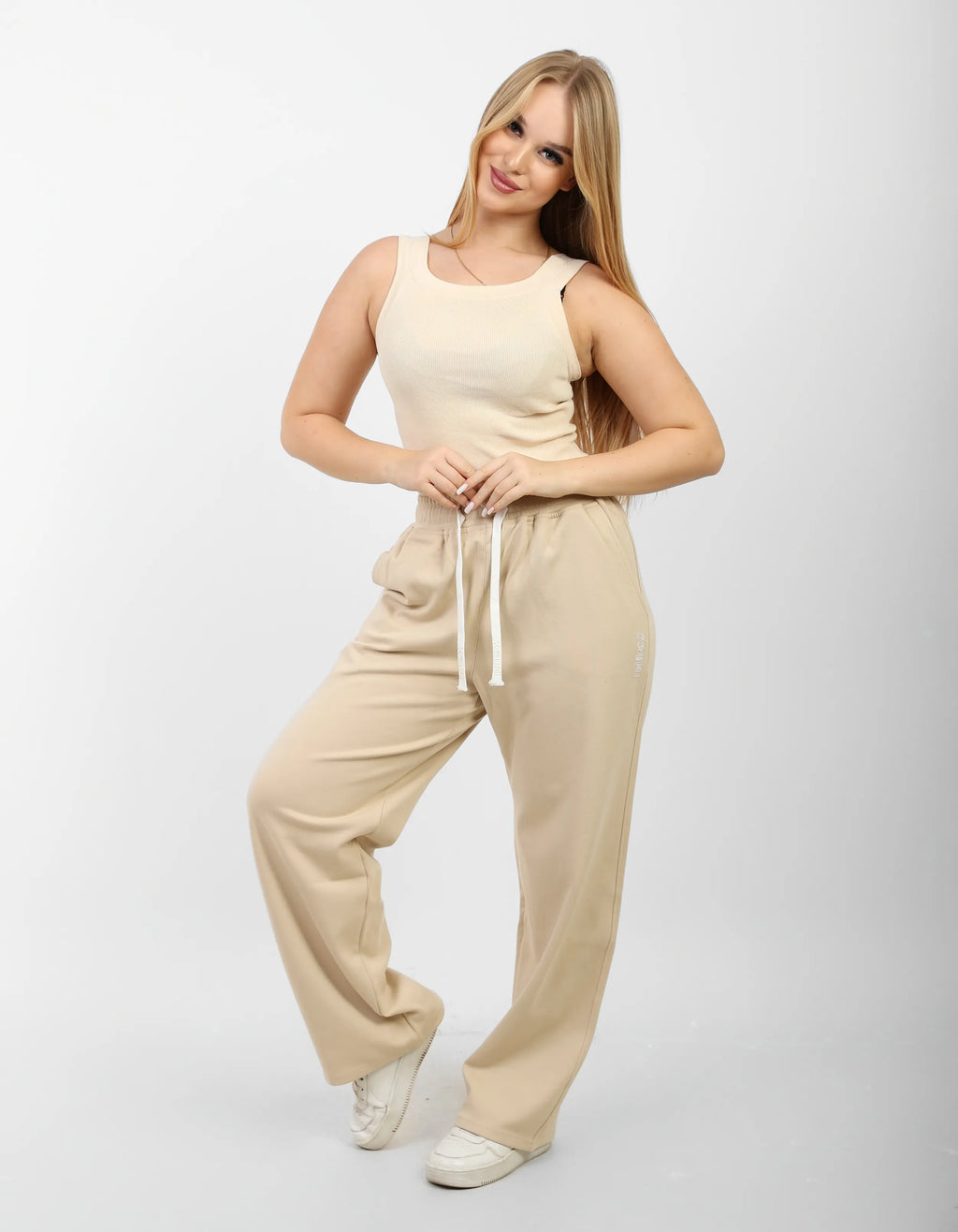 Egyptian Cotton Wide-Leg Pants