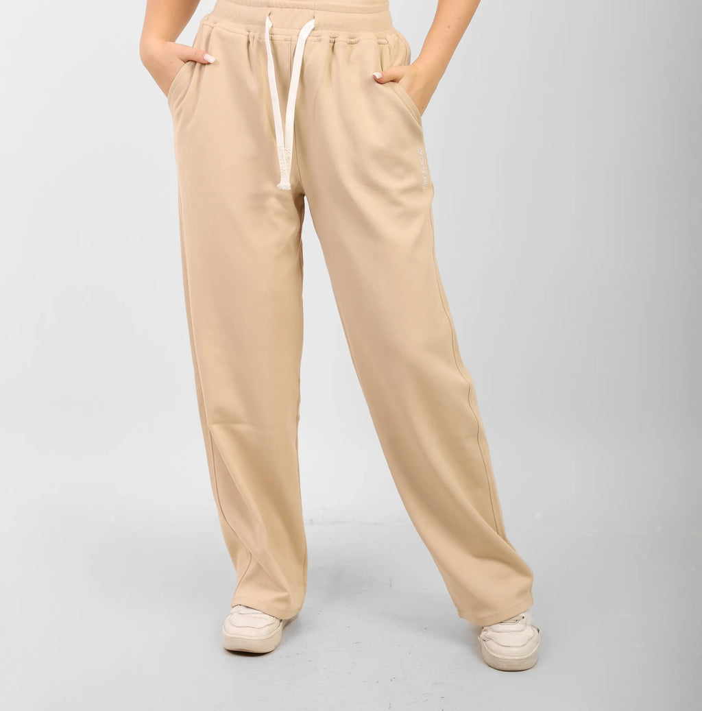 Egyptian Cotton Wide-Leg Pants