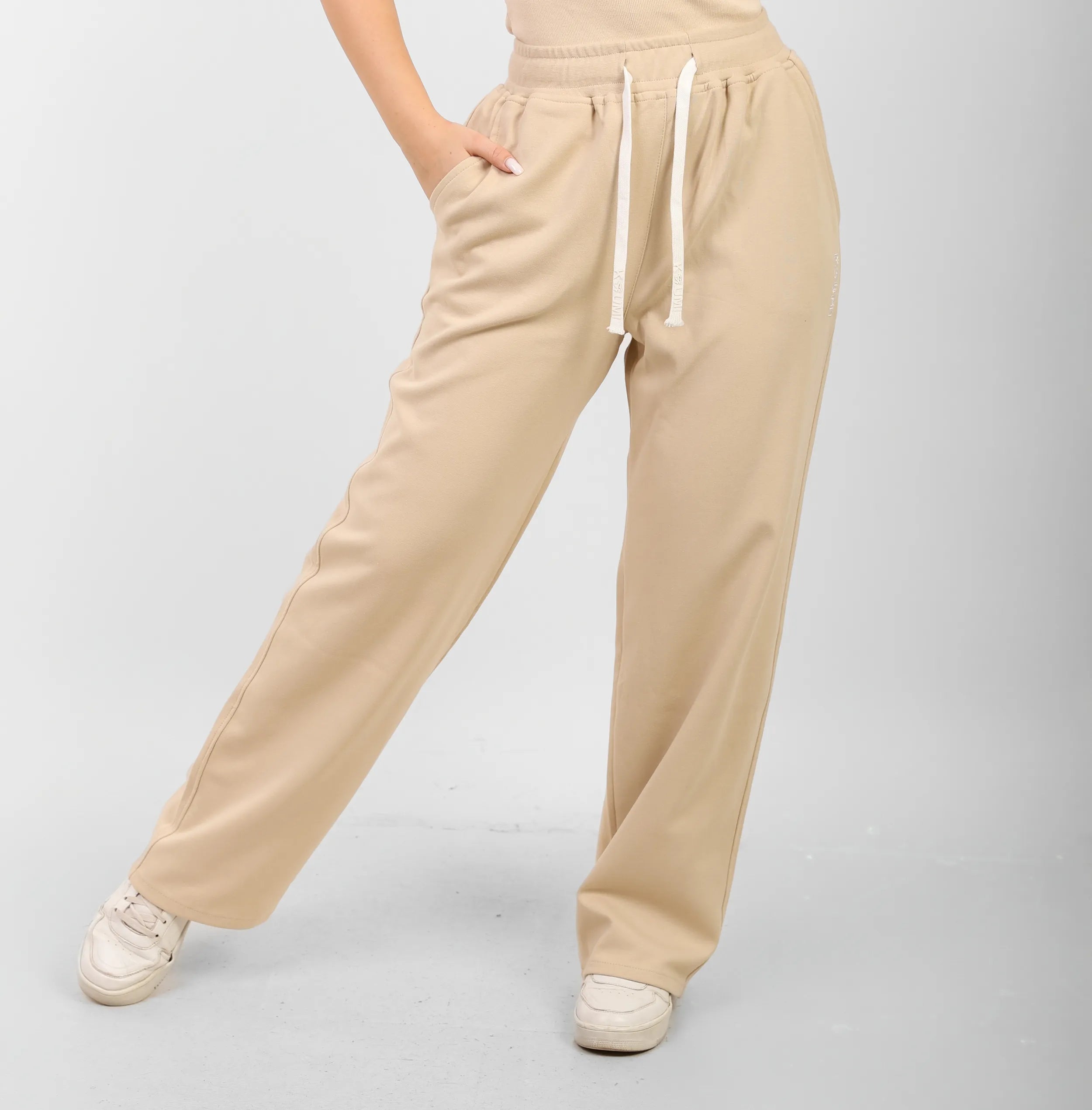 Egyptian Cotton Wide-Leg Pants