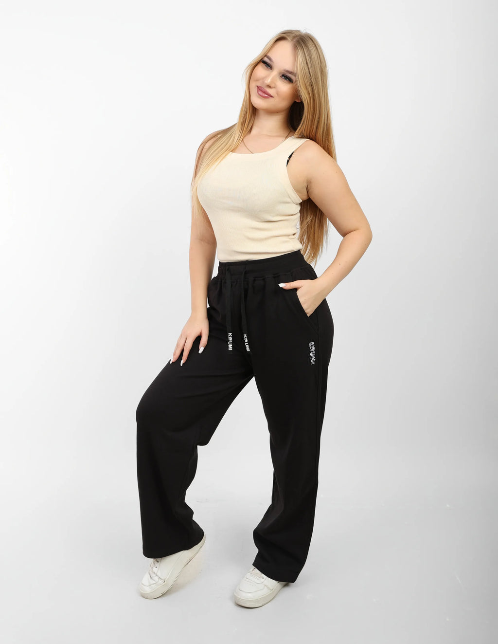 Egyptian Cotton Wide-Leg Pants