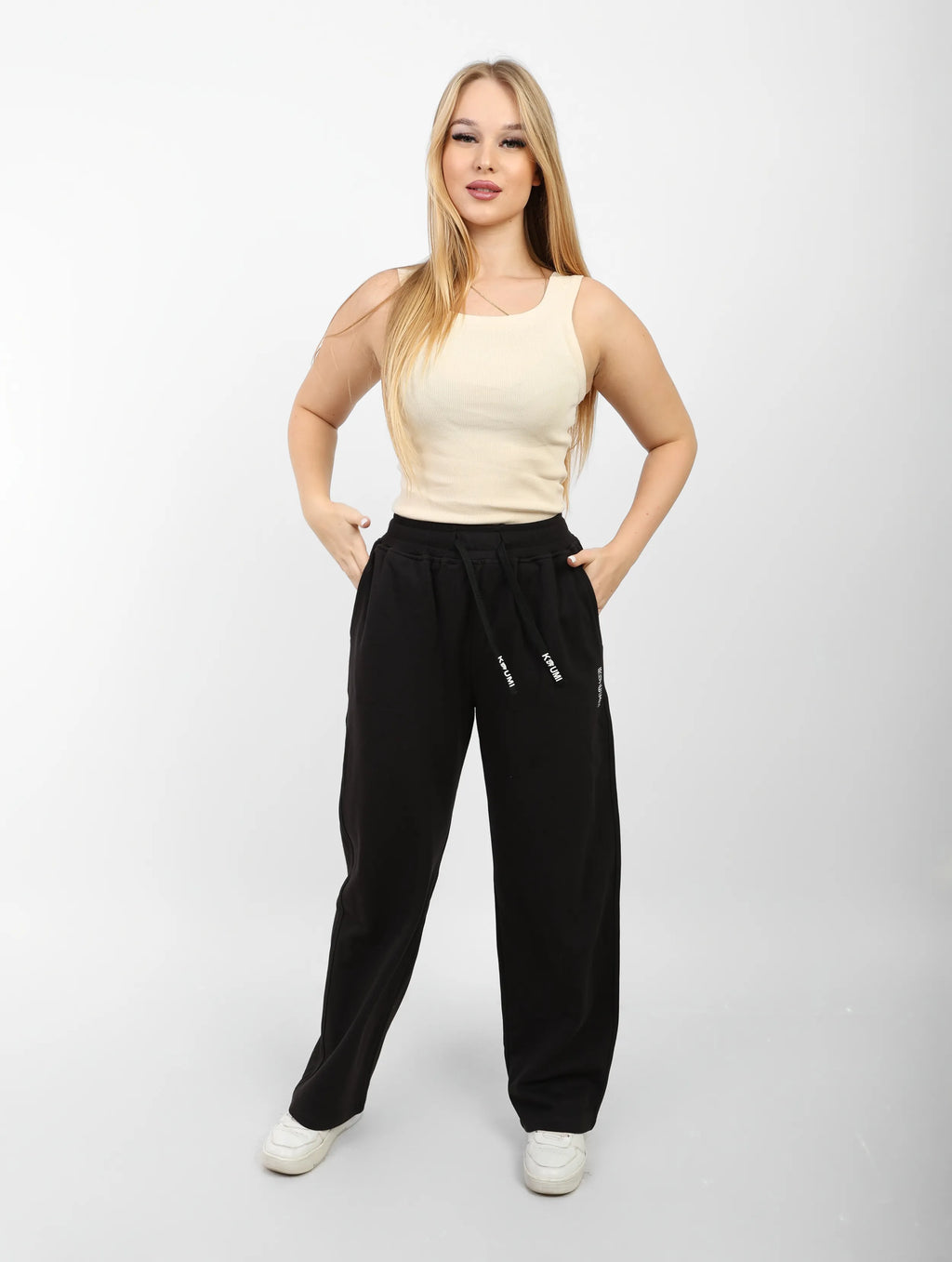 Egyptian Cotton Wide-Leg Pants